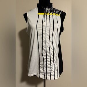 EUC Jamie Sadock Black and White Sleeveless Golf Top size small